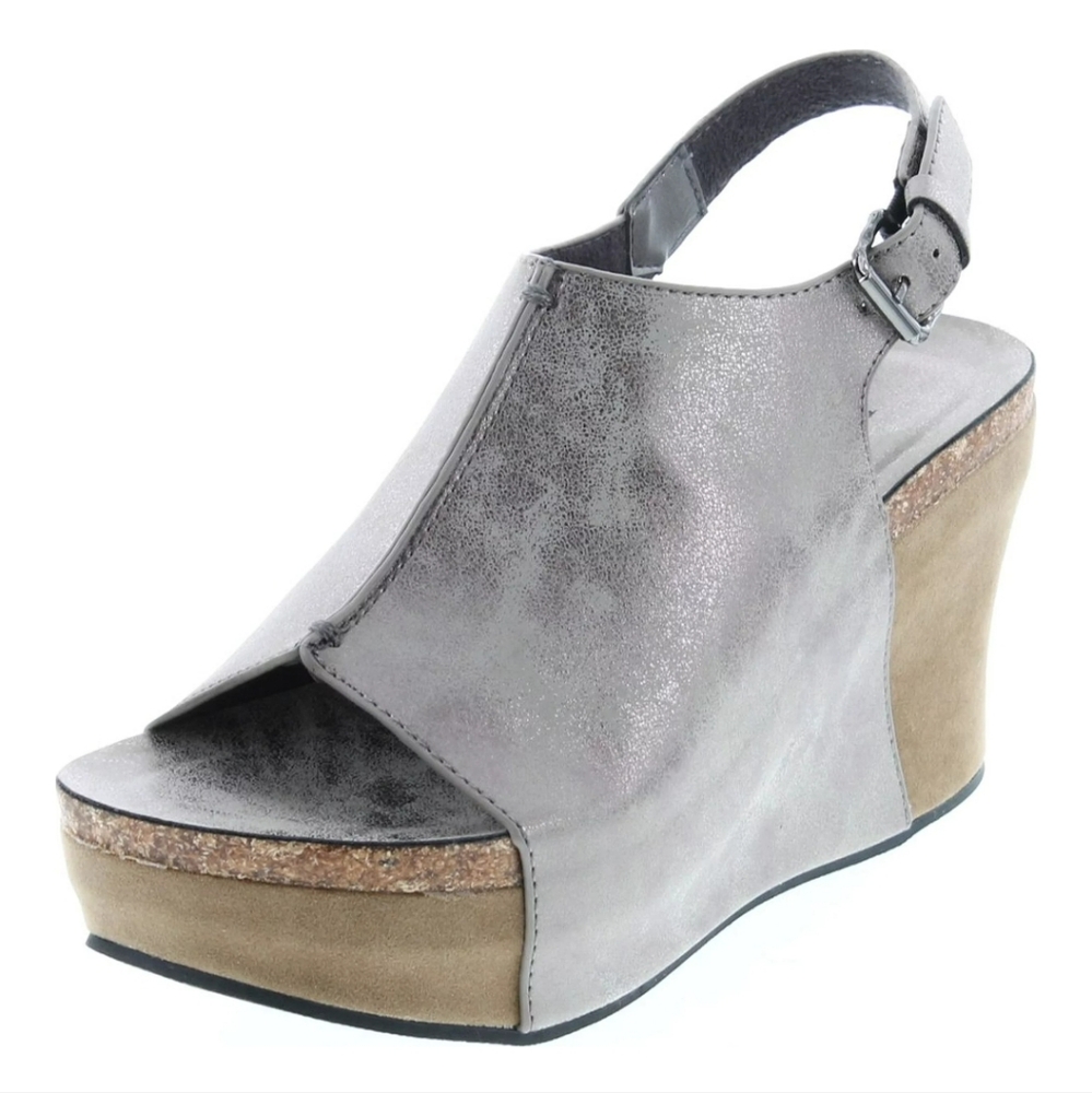 Pierre Dumas Hester-14 Women's Platform Wedge Open Toe Sandals Bronze Size 9‎